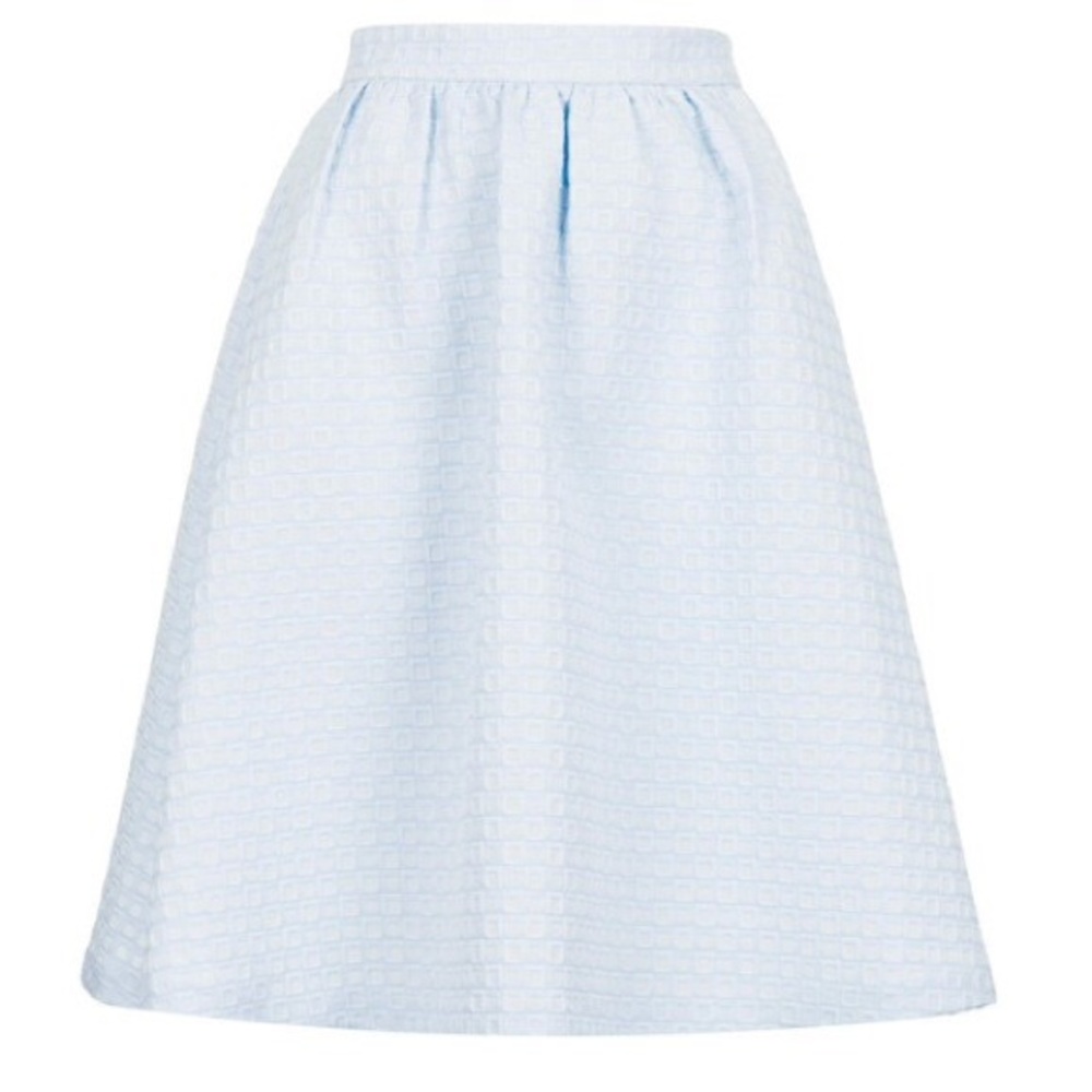 Topshop Light Blue Midi Skirt
